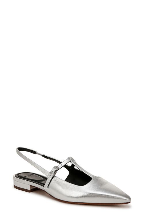 Vince Iliana Slingback Pointed Toe Flat Silver at Nordstrom,