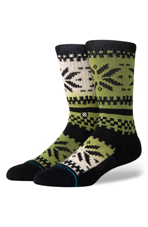 Shop Stance Eureka Cotton Blend Crew Socks In Green