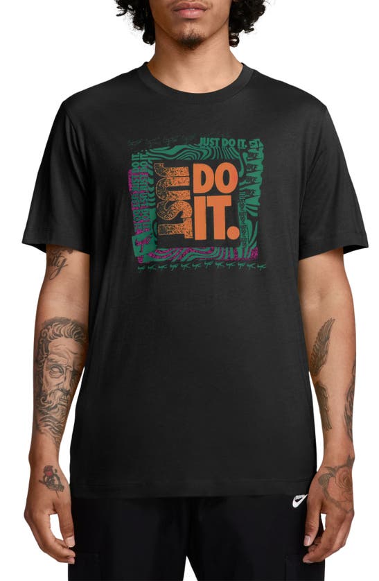 Shop Nike Sportswear Jdi Graphic T-shirt In Black