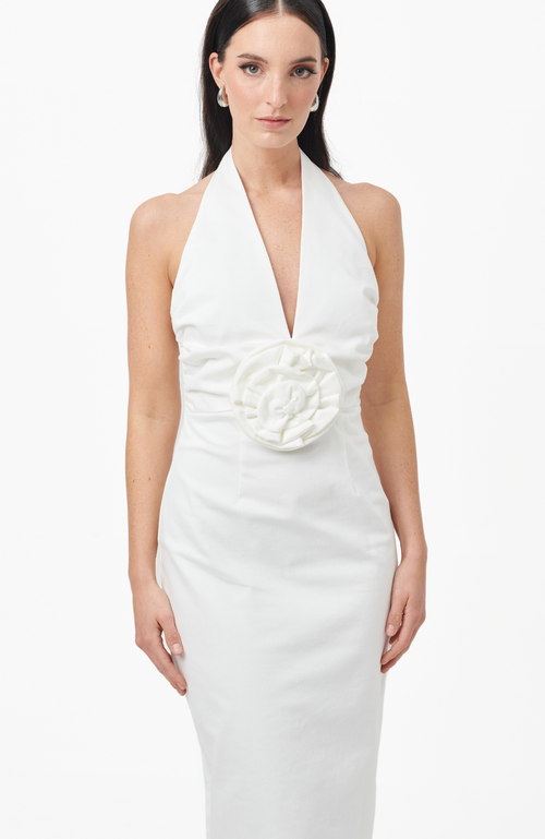 Shop Nanas Nana's Giselle Midi Dress In Ecru