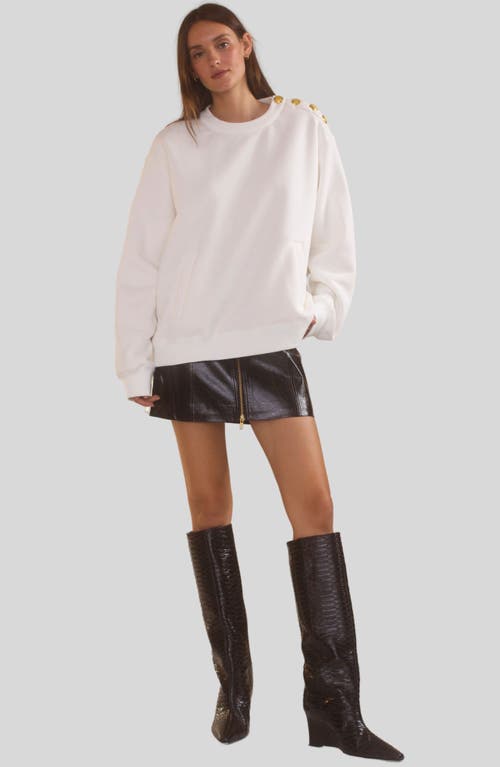 CYNTHIA ROWLEY CYNTHIA ROWLEY SHOULDER BUTTONS SWEATSHIRT