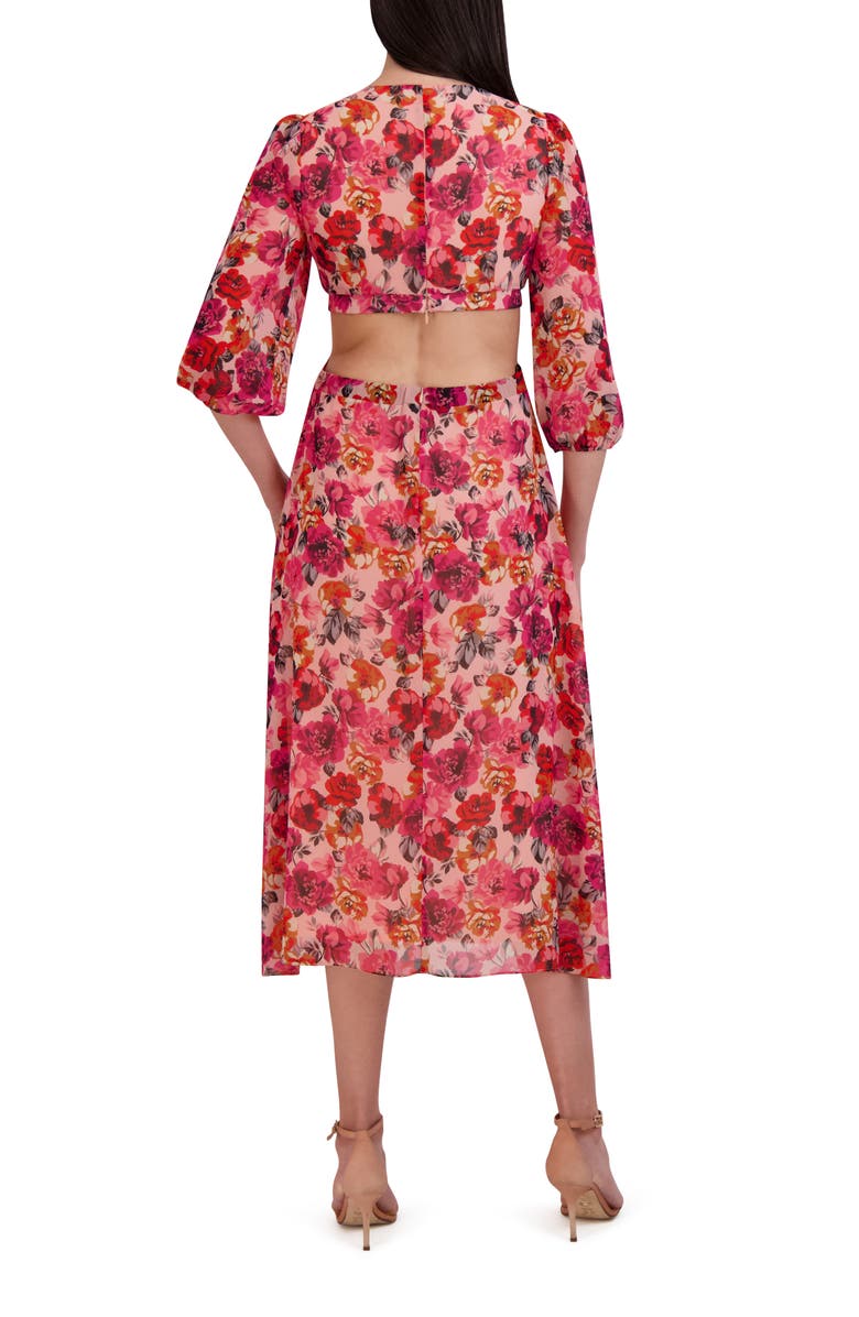 Julia Jordan Floral Cutout Midi Dress | Nordstromrack