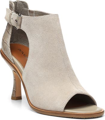 Peep toe kitten heel booties on sale