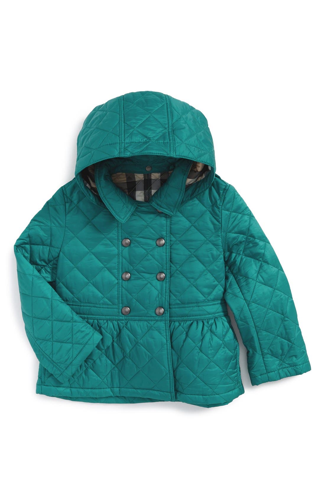 Burberry 'Mini Portree' Hooded Quilted Jacket (Toddler Girls) Nordstrom