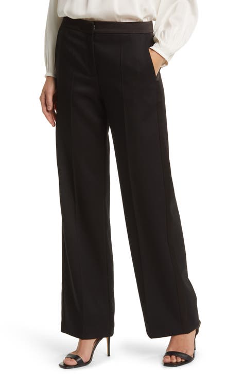 ladies black tuxedo pants