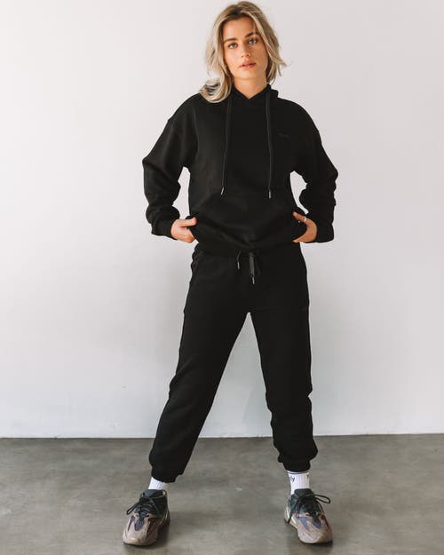 Shop Rebody Active Rebody Lifestyle French Terry Sweatpants In Metropolis Black/slate