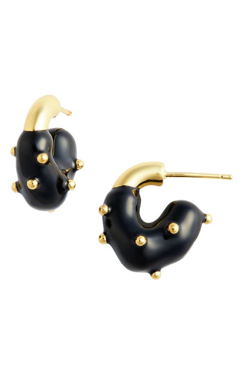 Éliou Theo Dipped Chunky Hoop Earrings in Black Gold