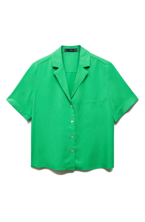 Shop Mango Moma Camp Shirt In Green