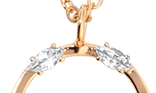 Ettika Marquise Cubic Zirconia Circle Pendant Necklace In Gold