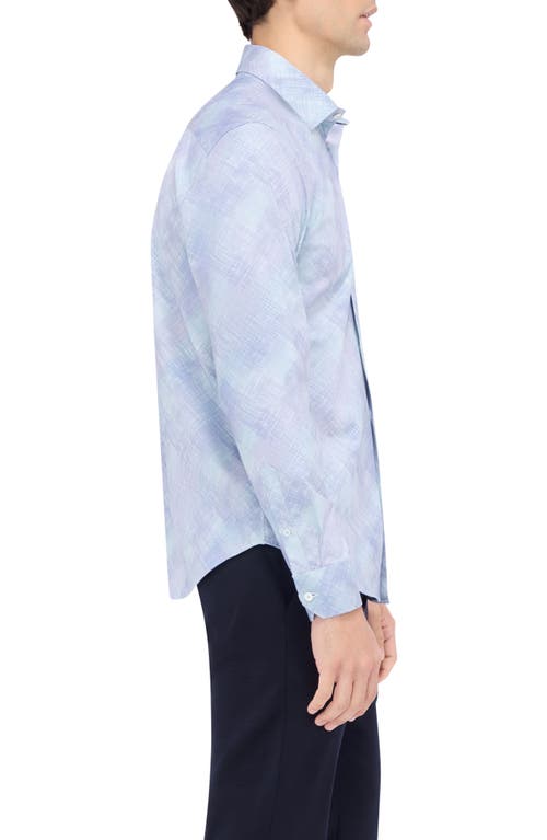 Shop Bugatchi Jimmy Ooohcotton® Print Button-up Shirt In Sage