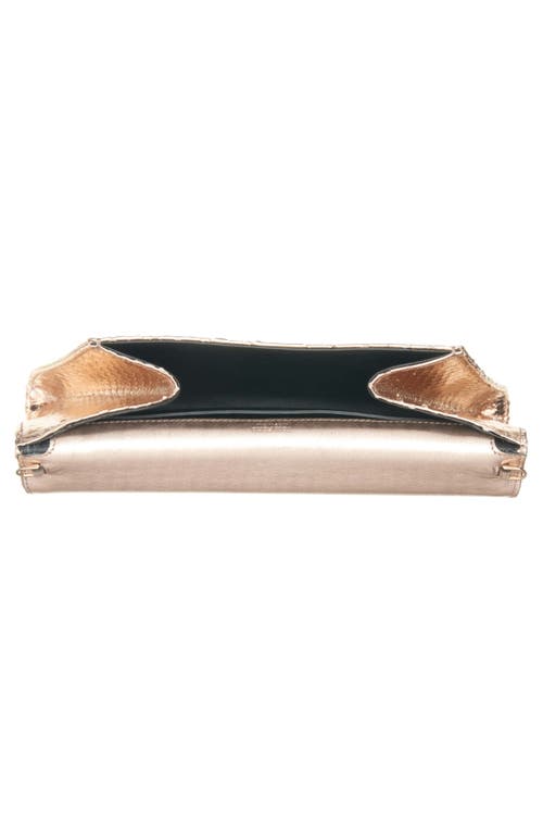 Shop Tom Ford Nobile Python Embossed Metallic Leather Clutch In 1j015 Champagne