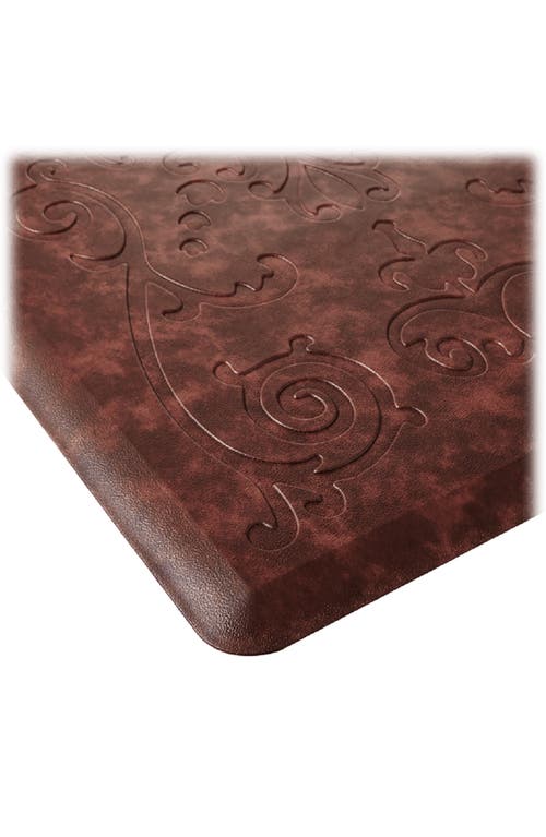 J&v Textiles J And V Textiles Anti-fatigue Embossed Floor Mat In Burgundy