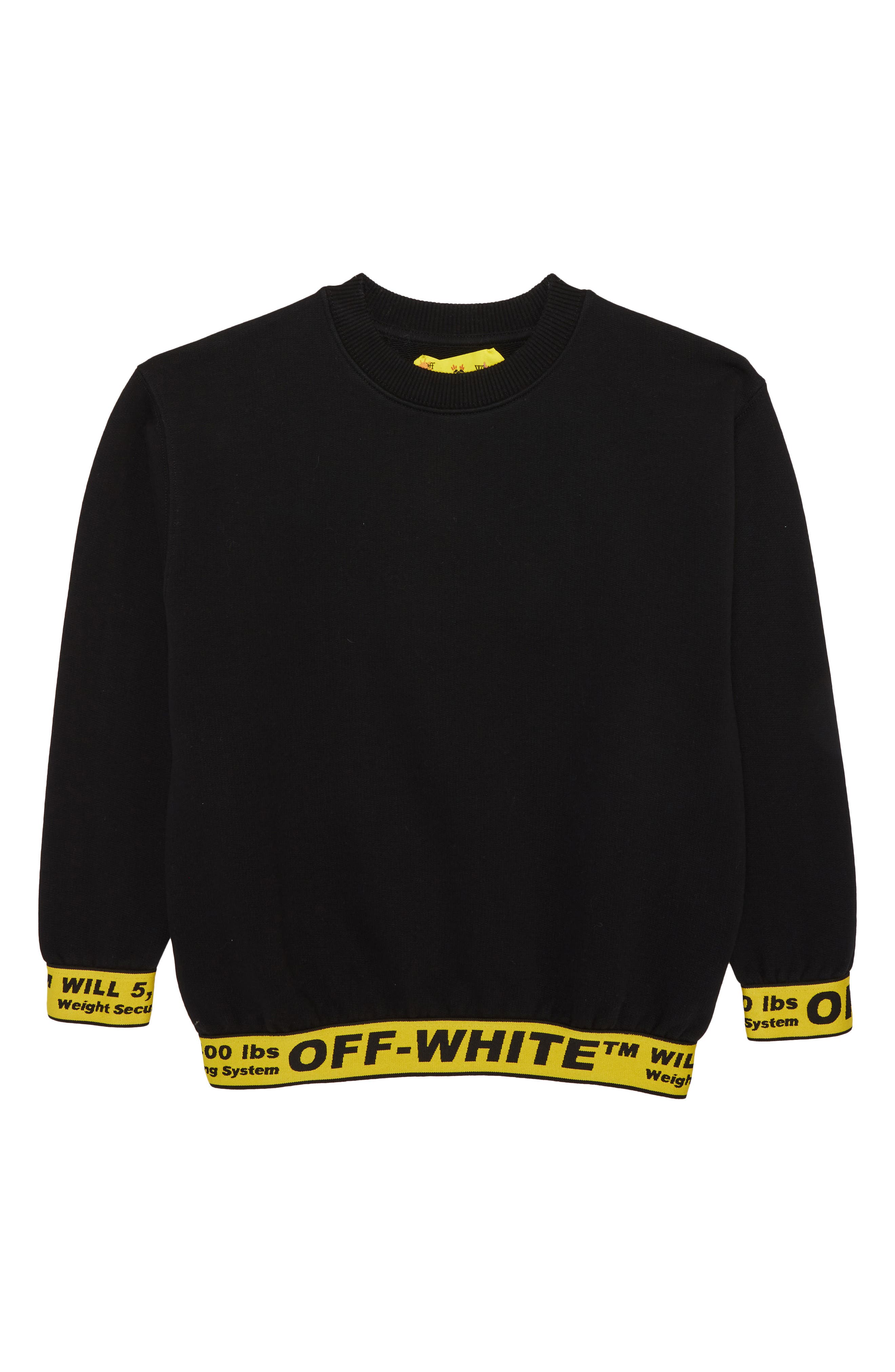 yellow and black off white shirt