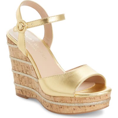 Kurt Geiger London Ally Wedge Platform Sandal, Metallic