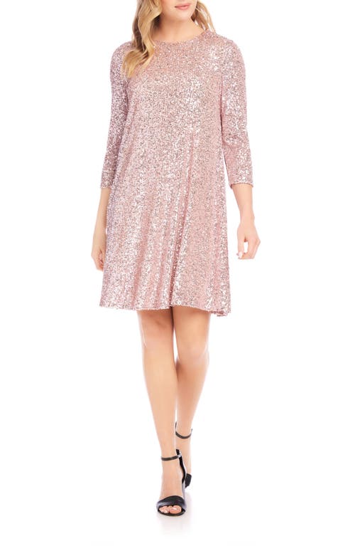 Shop Karen Kane Sequin Swing Dress In Pink