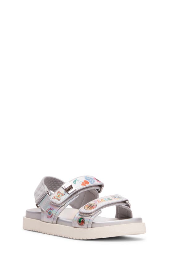Shop Steve Madden Kids' Tmonar Slingback Sandal In Silver Multi