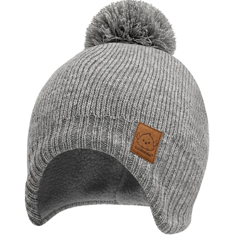 Shop Keababies Muff Knitted Beanie In Gray