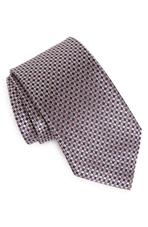 Paglie Woven Mulberry Silk Tie in Pink