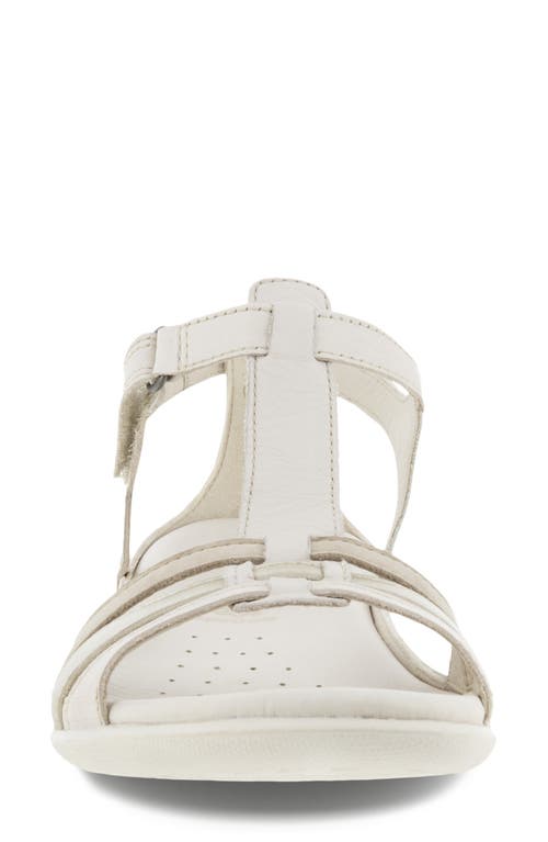 Ecco Flash Sandal In Limestone/white Gold/beige