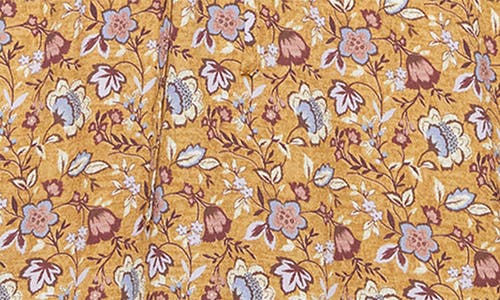 Rebecca Minkoff Helen Long Sleeve Floral Minidress In Golden Yellow