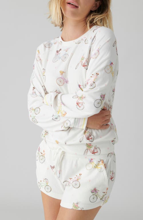 Shop Pj Salvage Floral Market Pointelle Pajama Top In Ivory