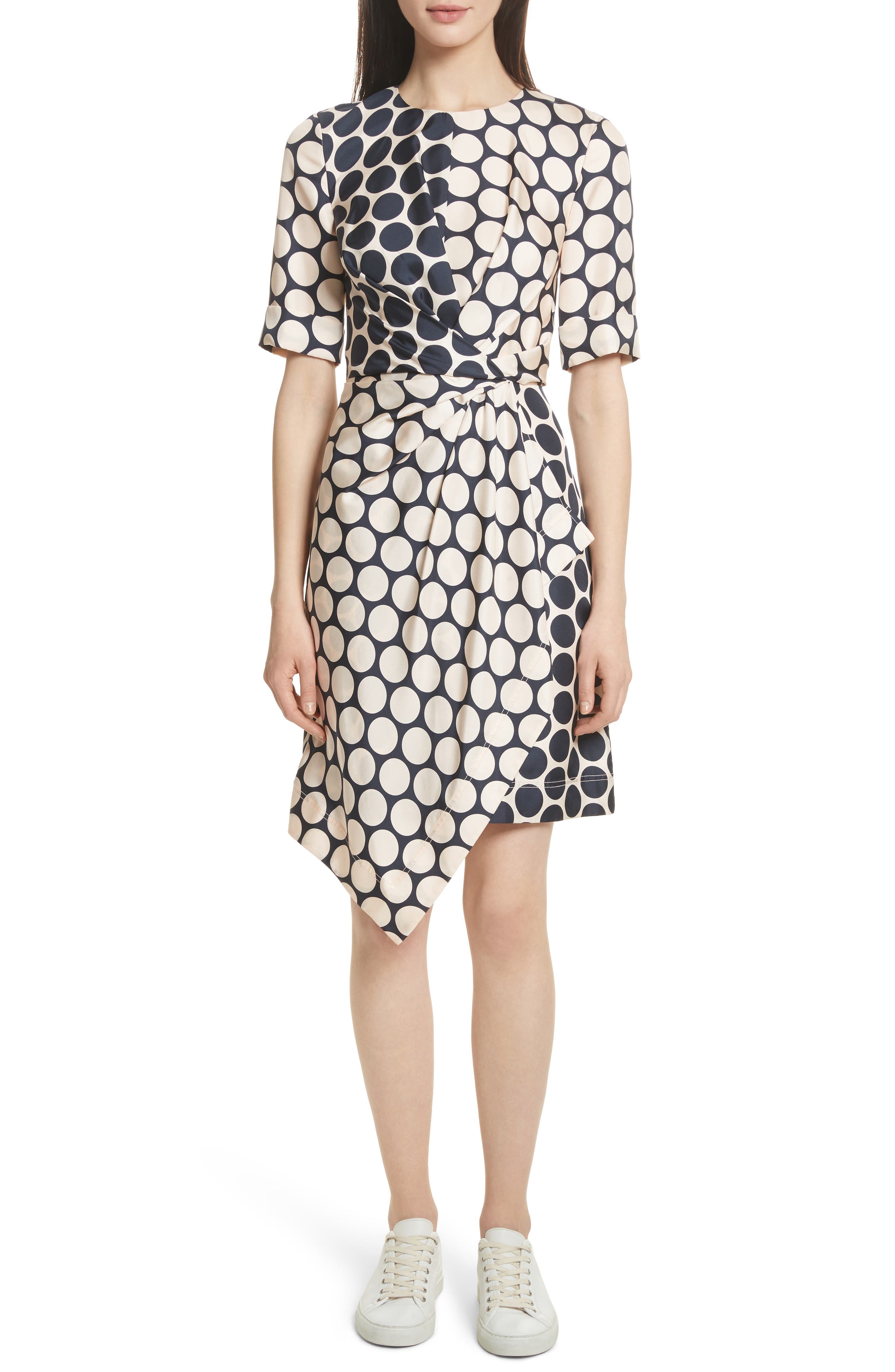 spotty silk dress