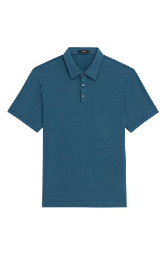 Shop Theory Noran Polo In Bold Teal