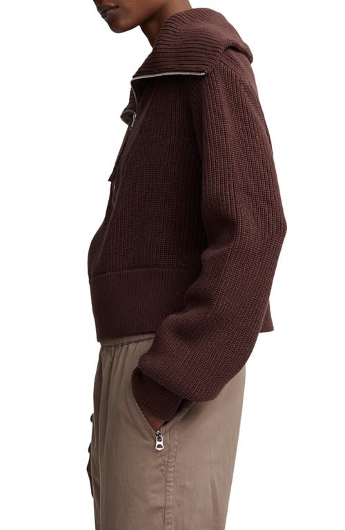 Varley Womens Reid Relaxed-fit Woven-blend Jumper Coffee Bean In Deep Mahogany