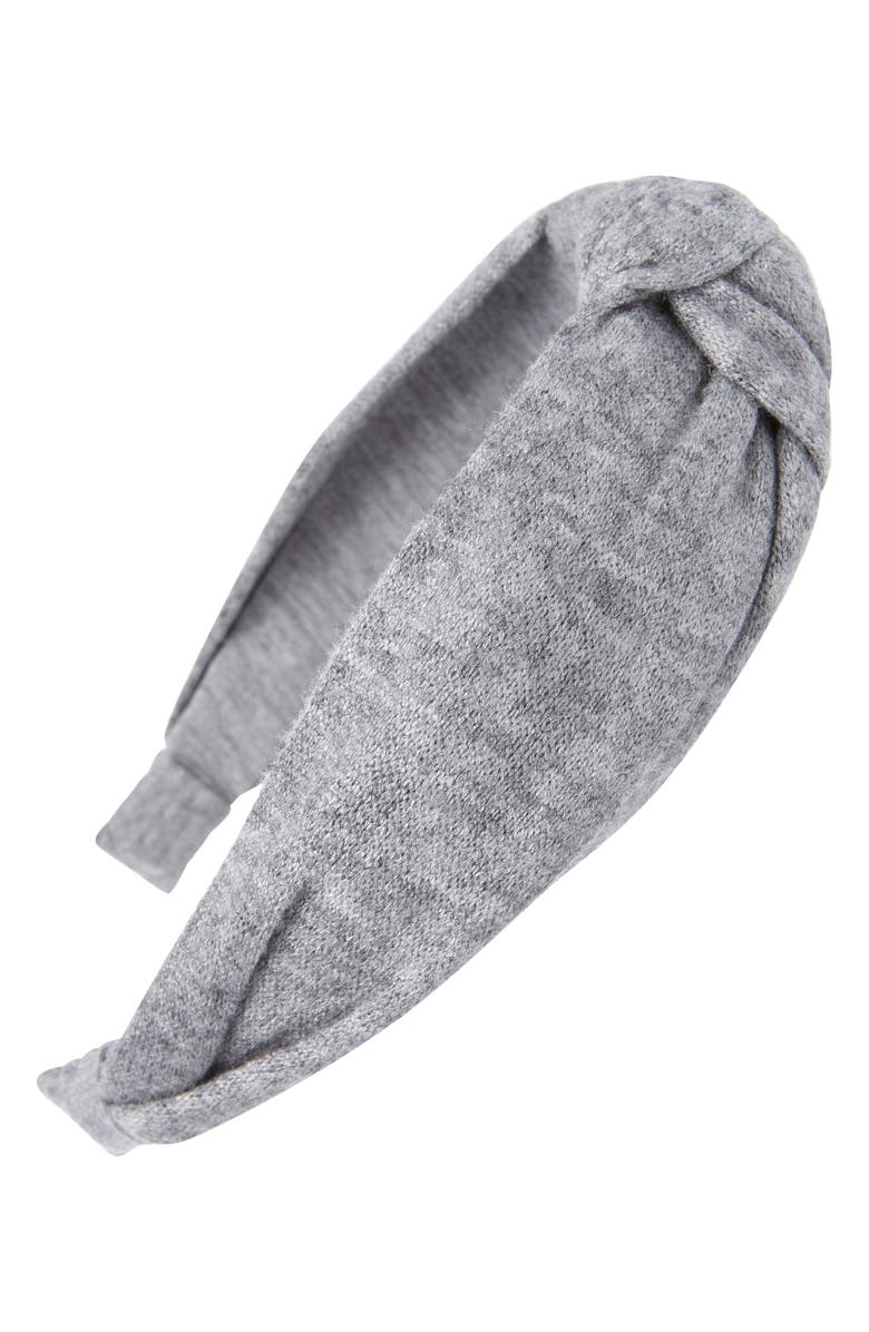 MADEWELL Knotted Covered Headband, Main, color, ASHEN SILVER