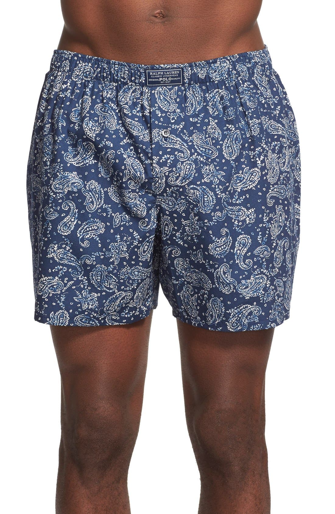 Polo Ralph Lauren Paisley Woven Cotton Boxers Nordstrom