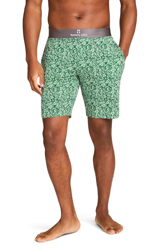 Shop Tommy John Second Skin Lounge Shorts In Eden Etched Bud