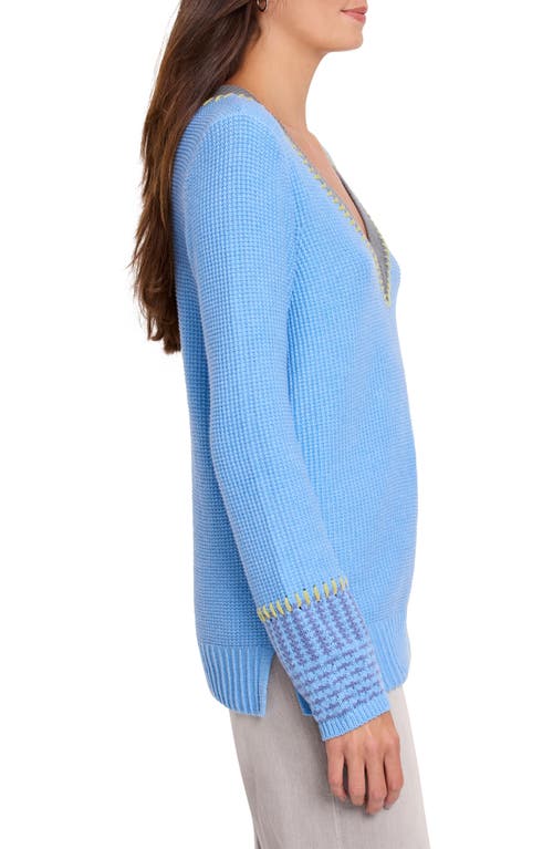 NIC + ZOE NIC+ZOE CONTRAST TRIM THERMAL SWEATER 