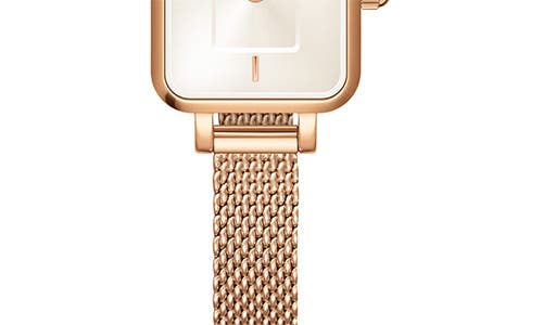 Daniel Wellington Micromesh Strap Watch, 15mm X 18mm In Rose Gold