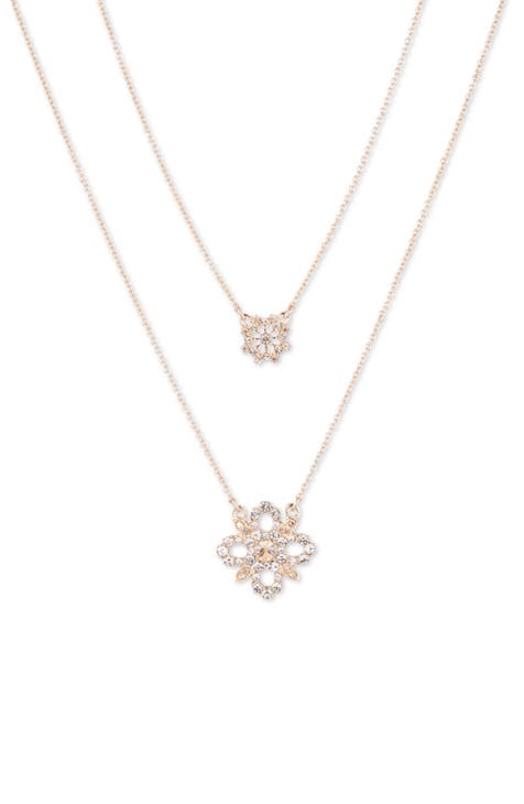 Filigree Crystal Layered Necklace