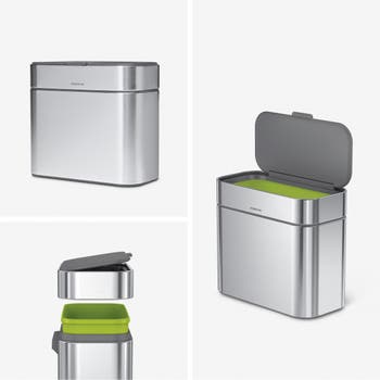 simplehuman 4L Compost Caddy Brushed Stainless Steel Bin