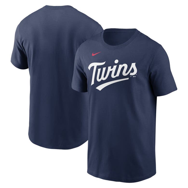 Shop Nike Navy Minnesota Twins Fuse Wordmark T-shirt