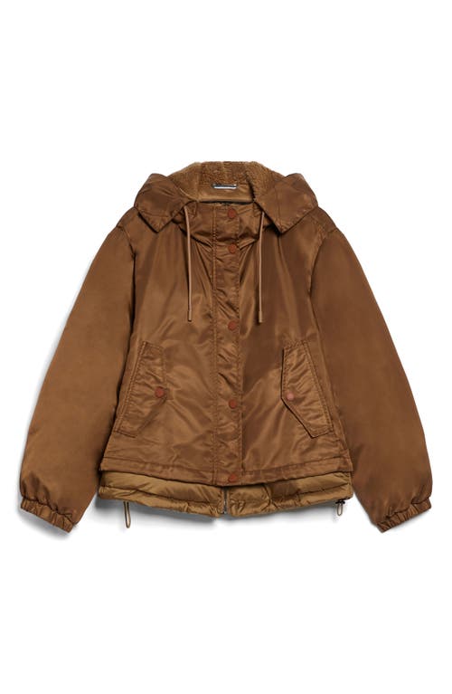 Shop Max Mara Weekend  Agora Water Repellent Quilted Down Jacket In Tobacco