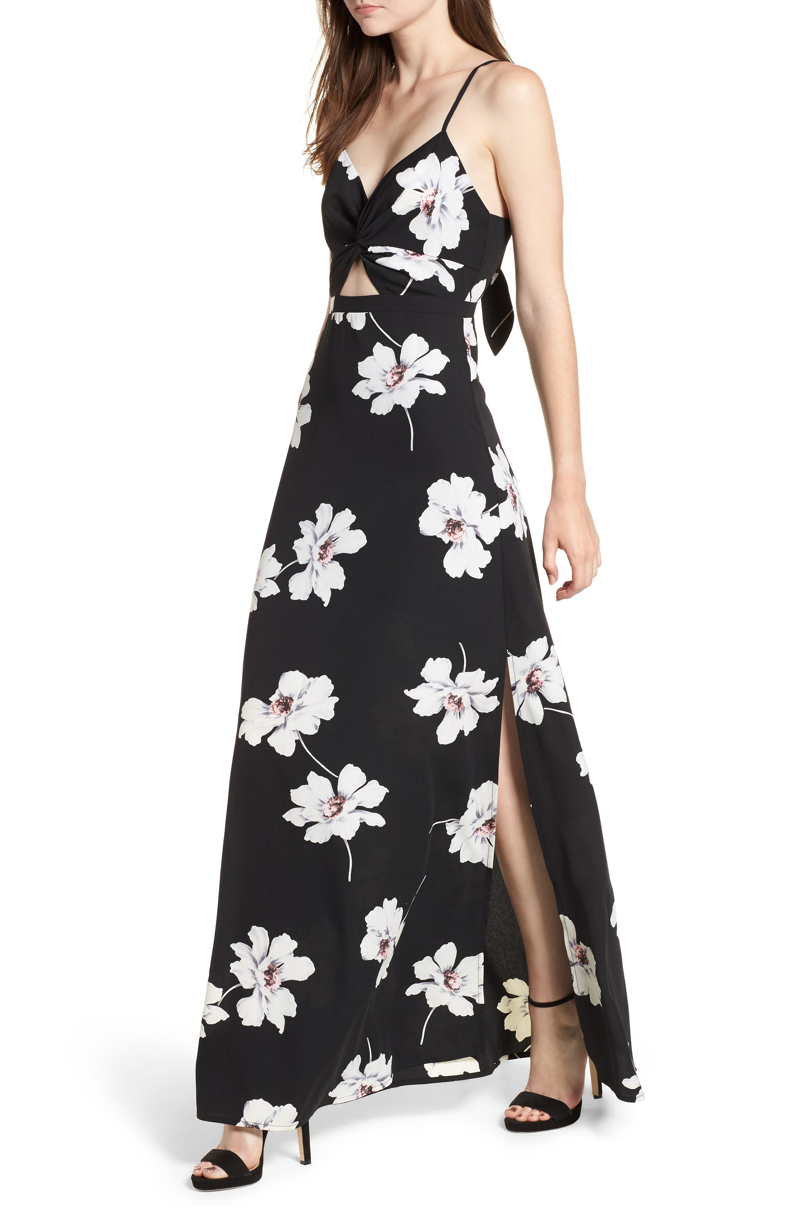 dee elly plunging maxi dress