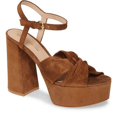 Gianvito Rossi Donna Platform Sandal - Brown