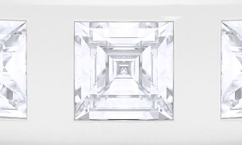 Hautecarat Asscher Cut Lab Created Diamond In The Band Ring In White Gold