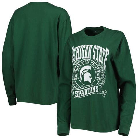 Women's Pressbox Green Oregon Ducks Comfy Cord Vintage Wash Basic Arch  Pullover Sweatshirt