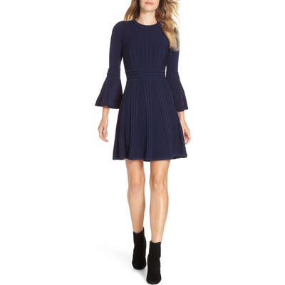 Eliza J Bell Sleeve Sweater Dress, Blue