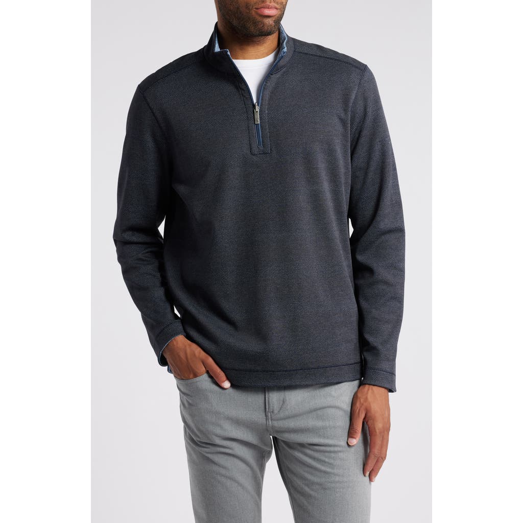 Johnston & Murphy Xc4® Reversible Performance Quarter Zip In Navy