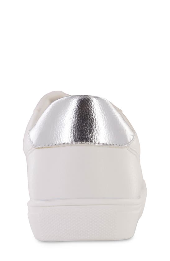 Shop Mia Kids' Little Alta Sneaker In White Silver