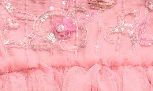 Shop Tutu Du Monde Bebe Peace Blossom Beaded Tulle Tutu Party Dress & Bloomers In Peach Blush