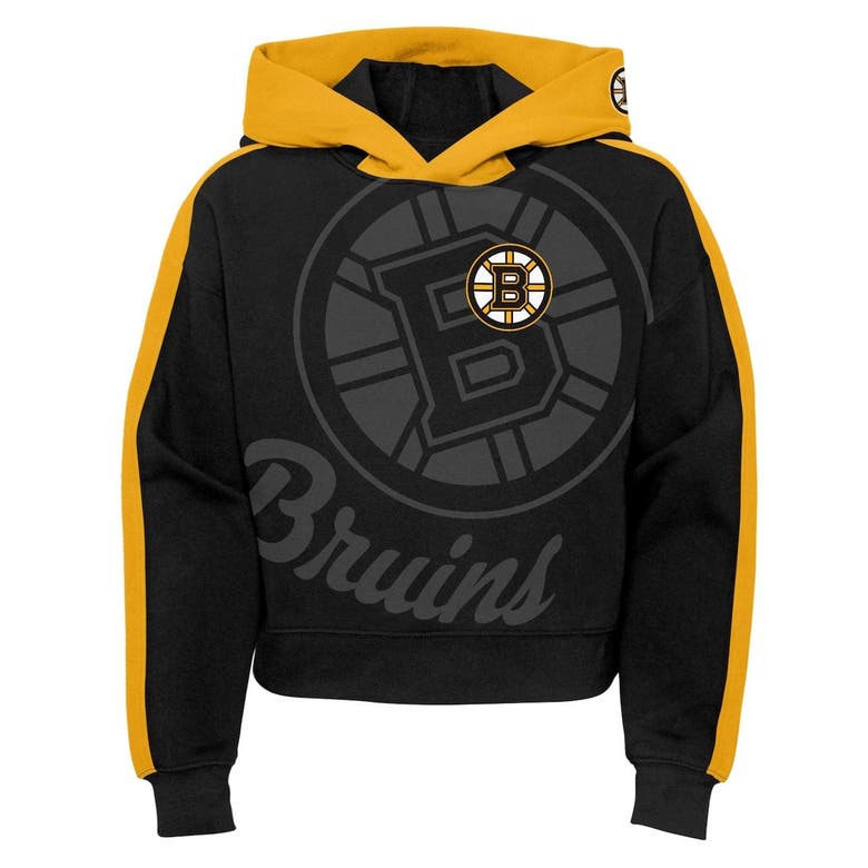 Outerstuff Girls Youth Black Boston Bruins Record Setter Pullover Hoodie at Nordstrom, Size XL
