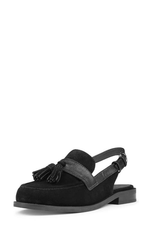 Shop Nydj Audrina Slingback Tassel Loafer In Black