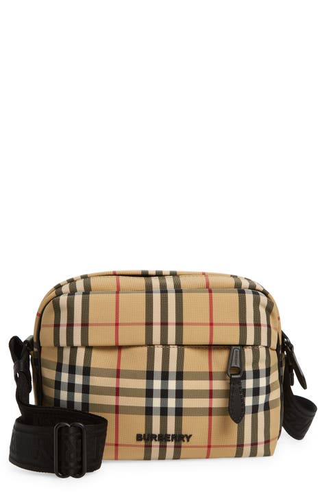Burberry Denny Checked Tote Bag in Brown for Men