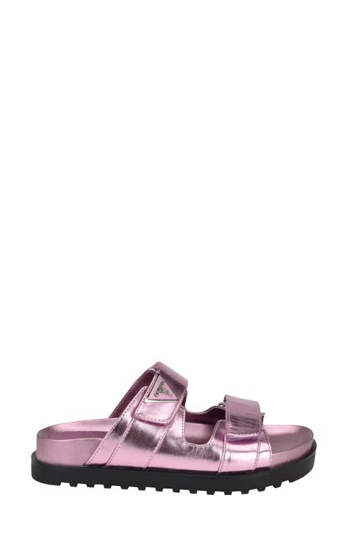 Shop Guess Fabula Slide Sandal In Medium Pink