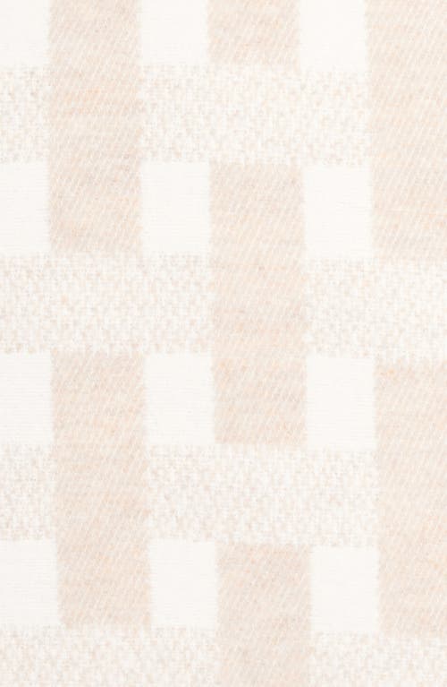 Johnstons Of Elgin Basket Weave Jacquard Wool & Cashmere Accent Pillow In Oatmeal White